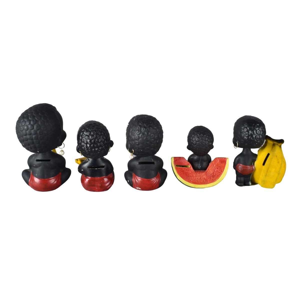 Five Vintage Black Americana Coin Banks