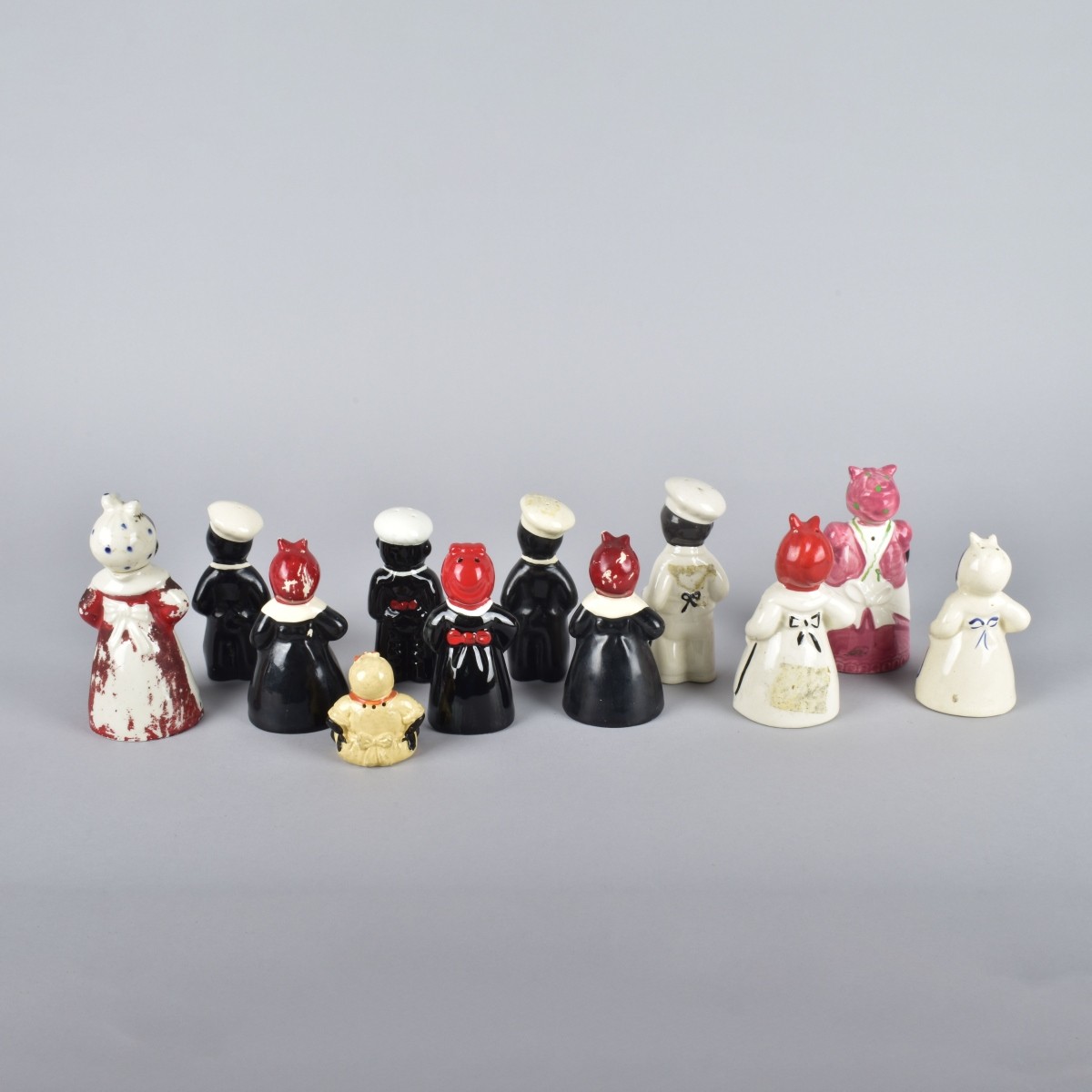 Black Americana Salt and Pepper Shakers