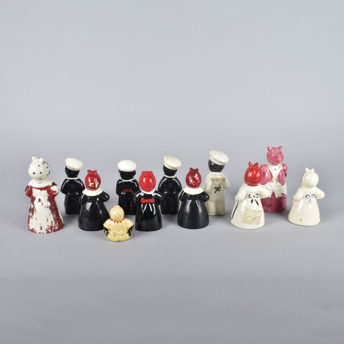 Black Americana Salt and Pepper Shakers