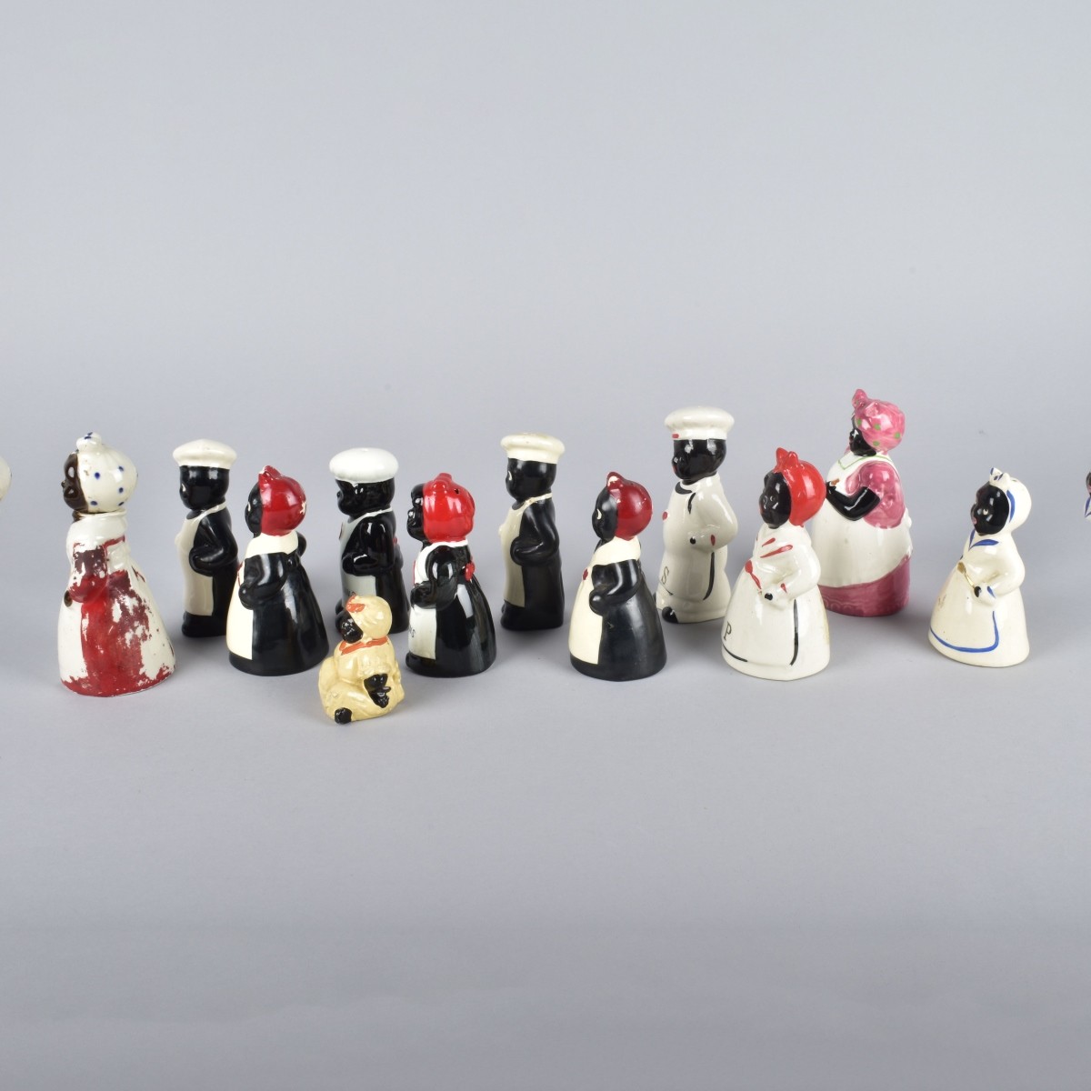 Black Americana Salt and Pepper Shakers