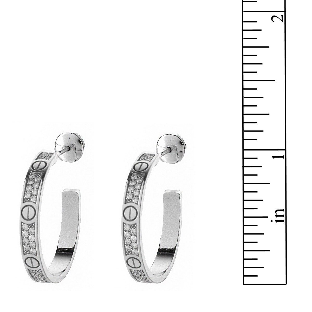 Cartier Diamond and 18K Earrings