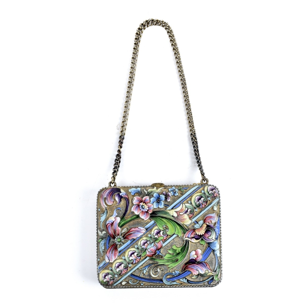 Russian Enamel Silver Gilt Purse