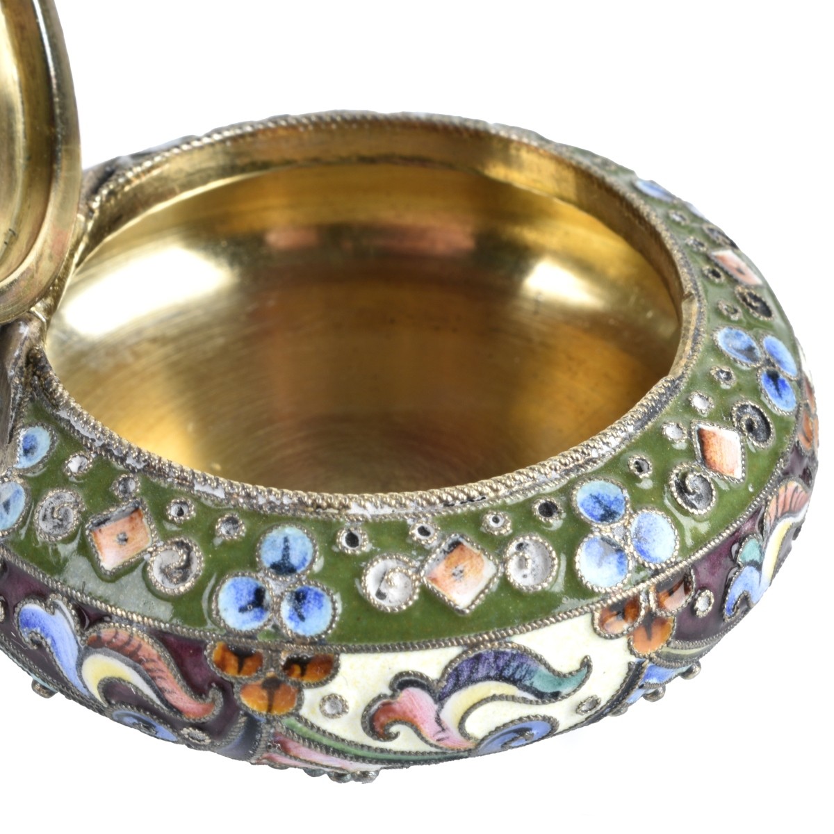 Russian Enamel Silver Bonbonnier