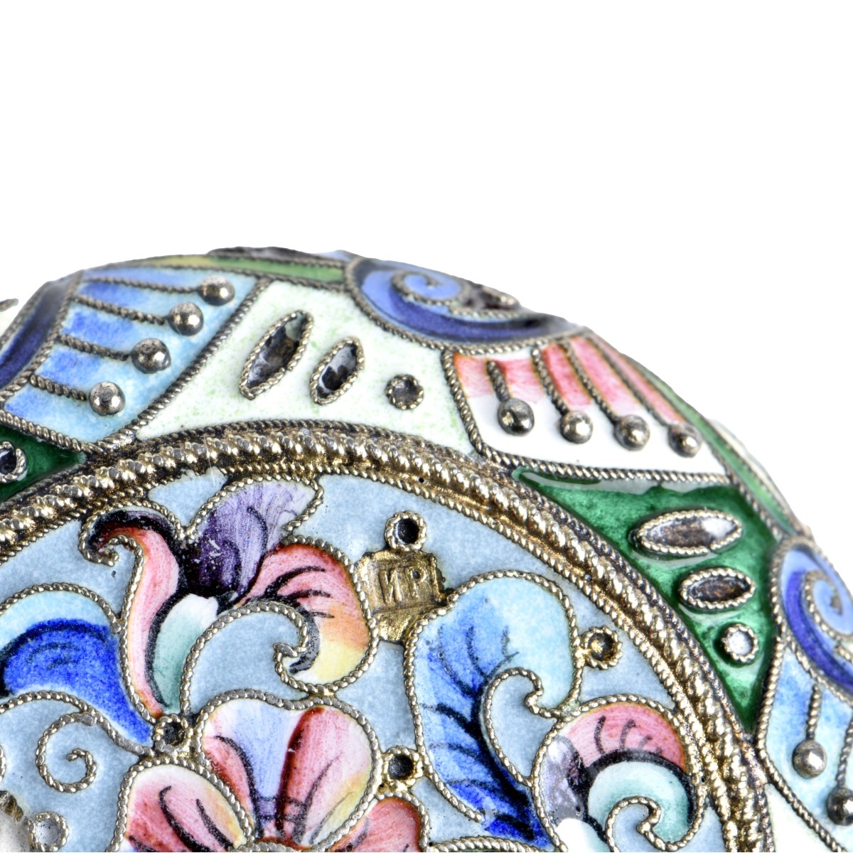 Russian Enamel Silver Bonbonnier