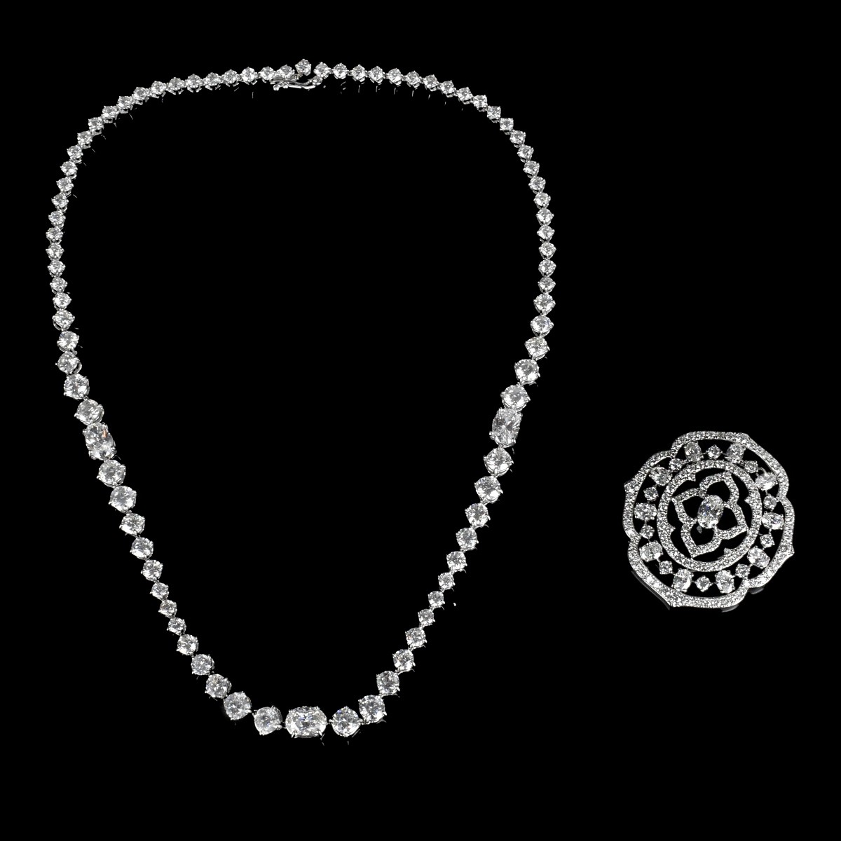 Piranesi Diamond and 18K Pendant Necklace