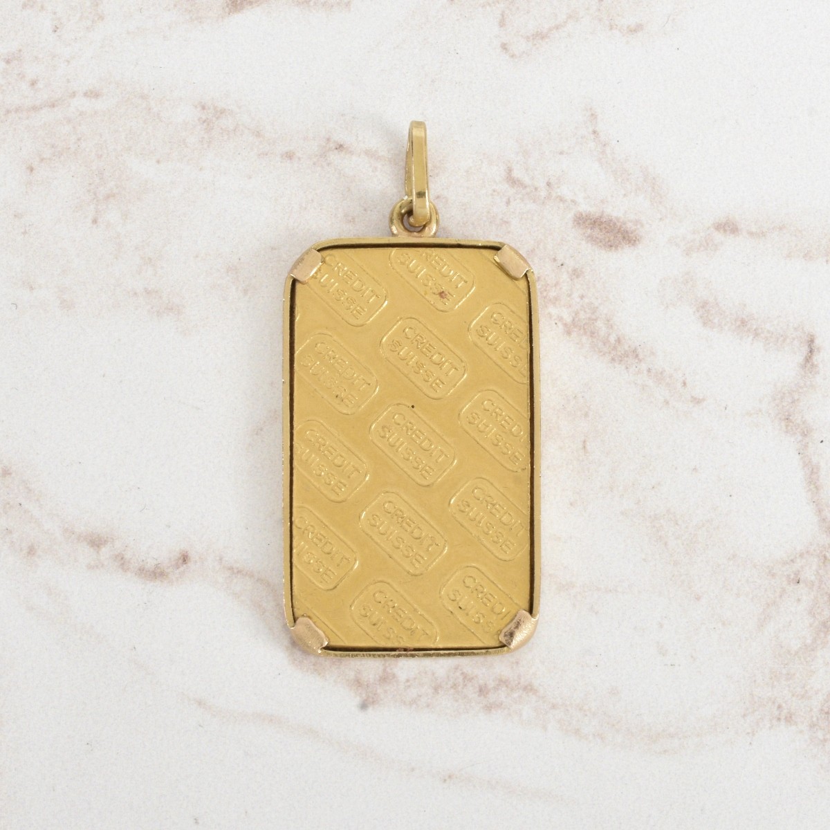 Credit Suisse 1/2oz Gold Ingot / Pendant