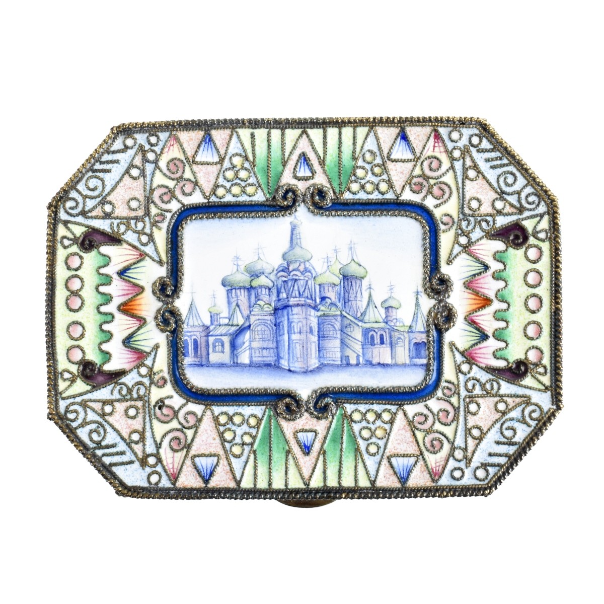 Russian Enamel Silver Gilt Boxes