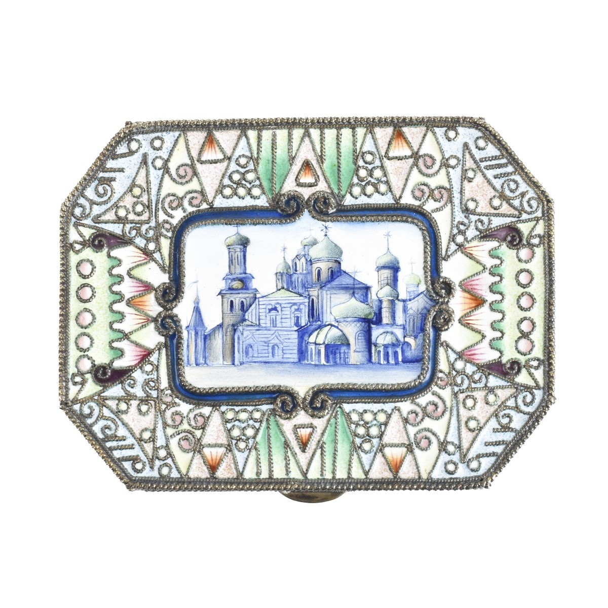 Russian Enamel Silver Gilt Boxes