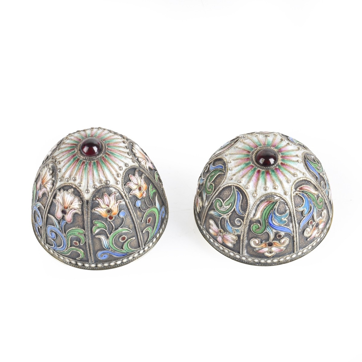 Russian Enamel Silver Egg