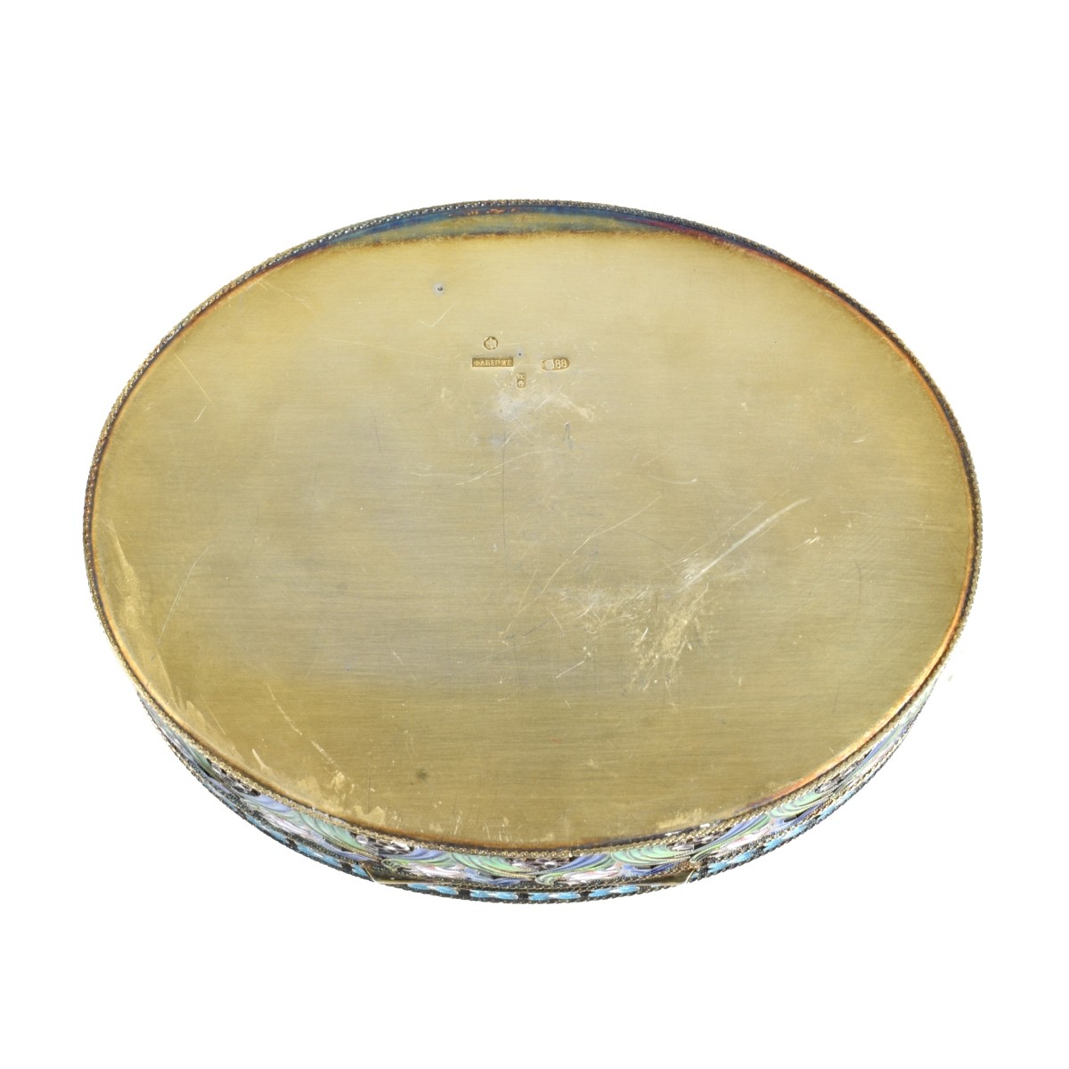 Russian Enamel Silver Gilt Box