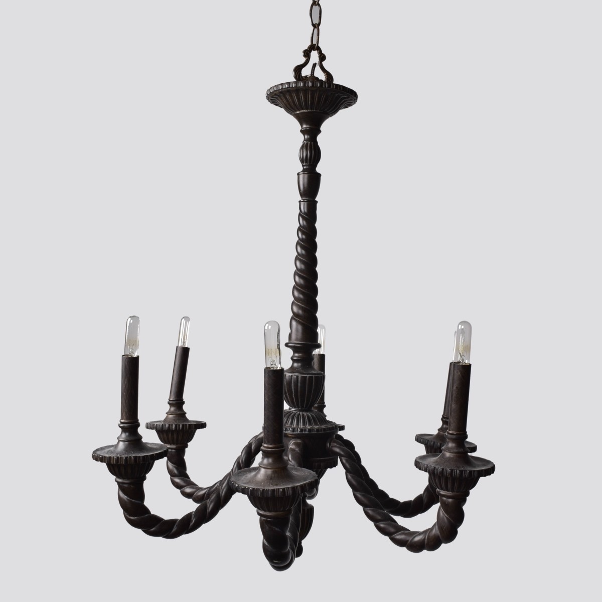 Vintage Composition 6-Arm Chandelier