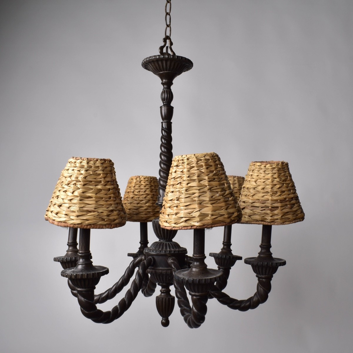 Vintage Composition 6-Arm Chandelier