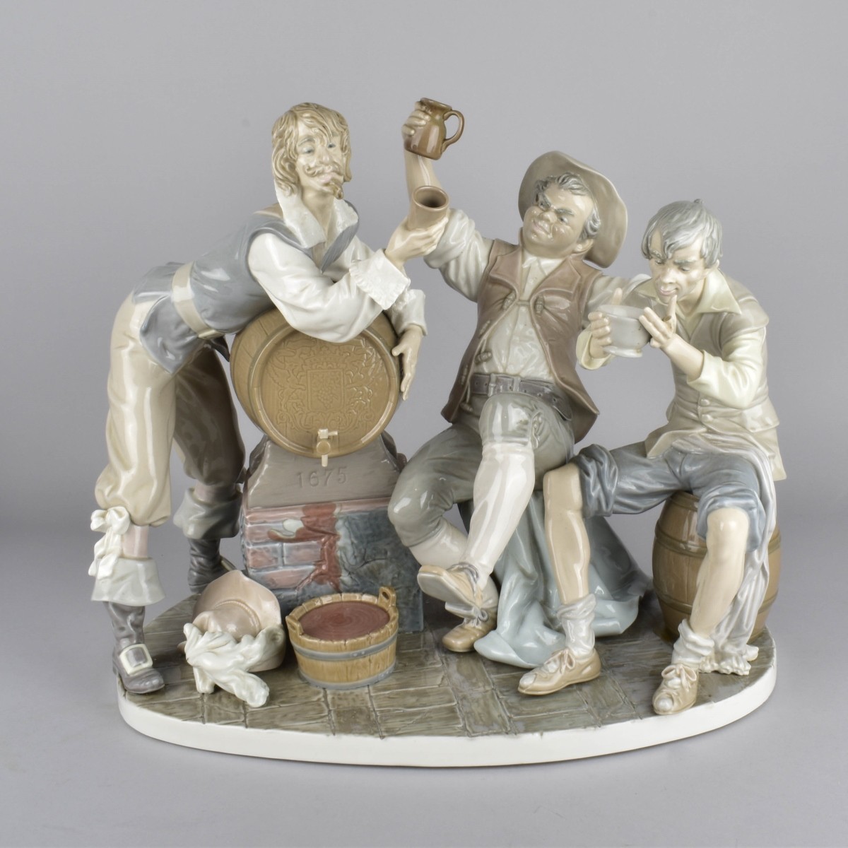 Large Lladro "Tavern Drinkers"