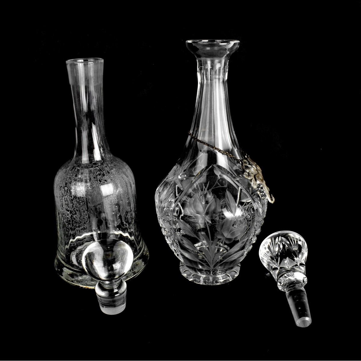 Group of Four Crystal Decanters