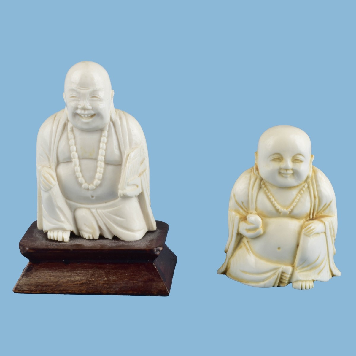 Two Chinese Carved Miniature Figurines