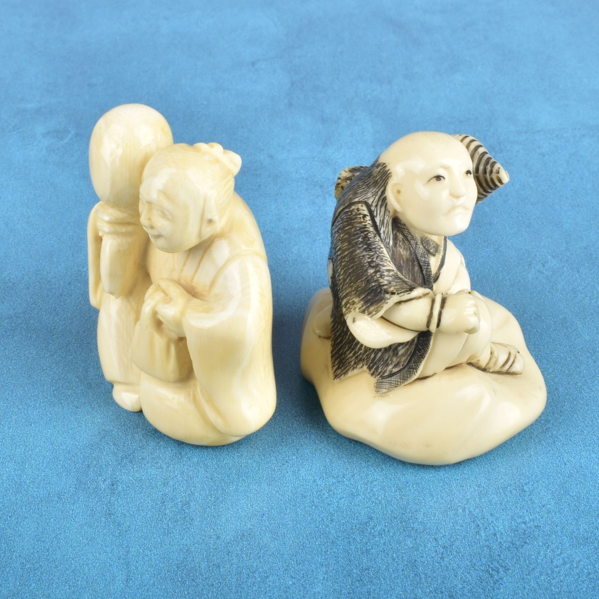 Two Antique Japanese Netsuke Figurines