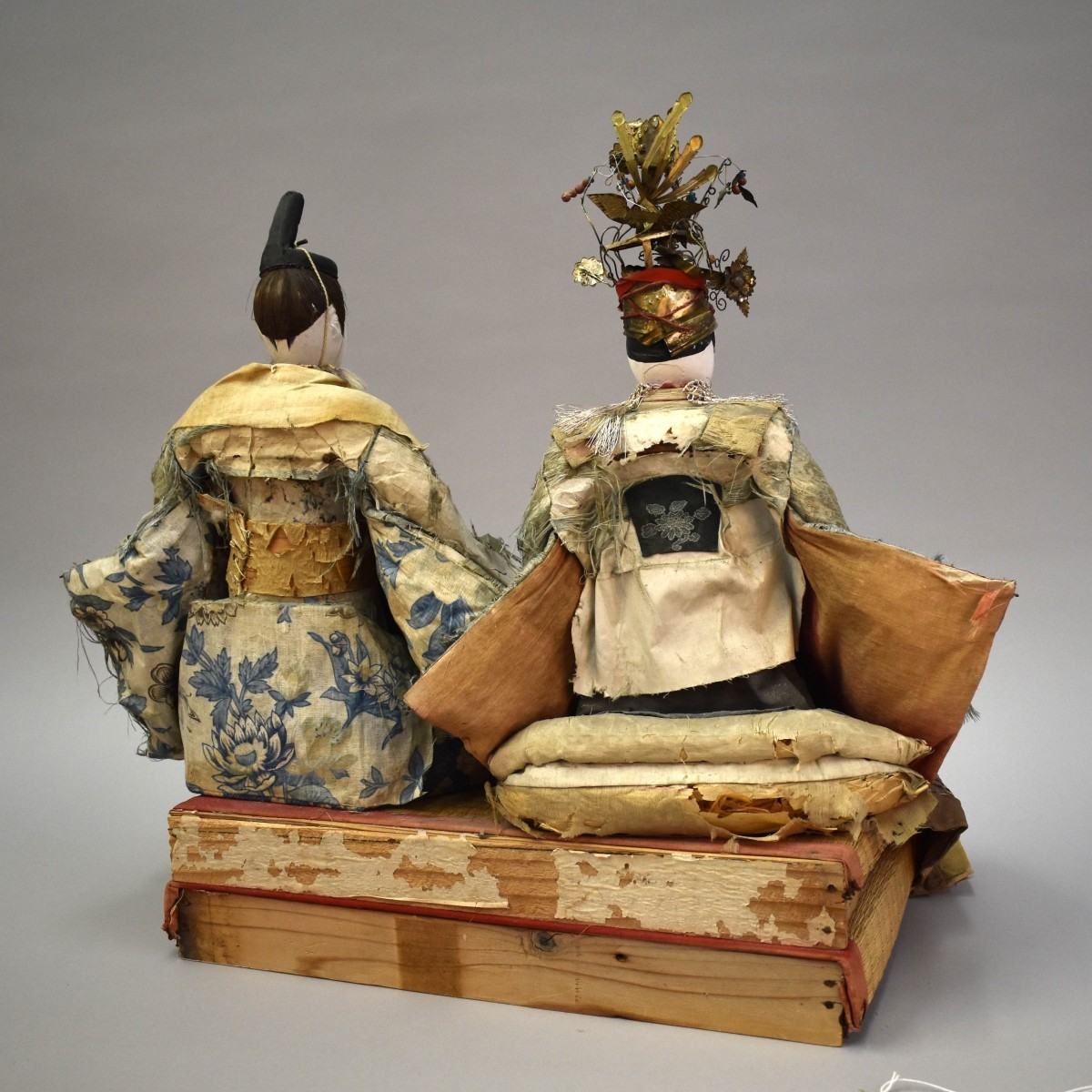 Antique Japanese Emperor and Empress Dolls