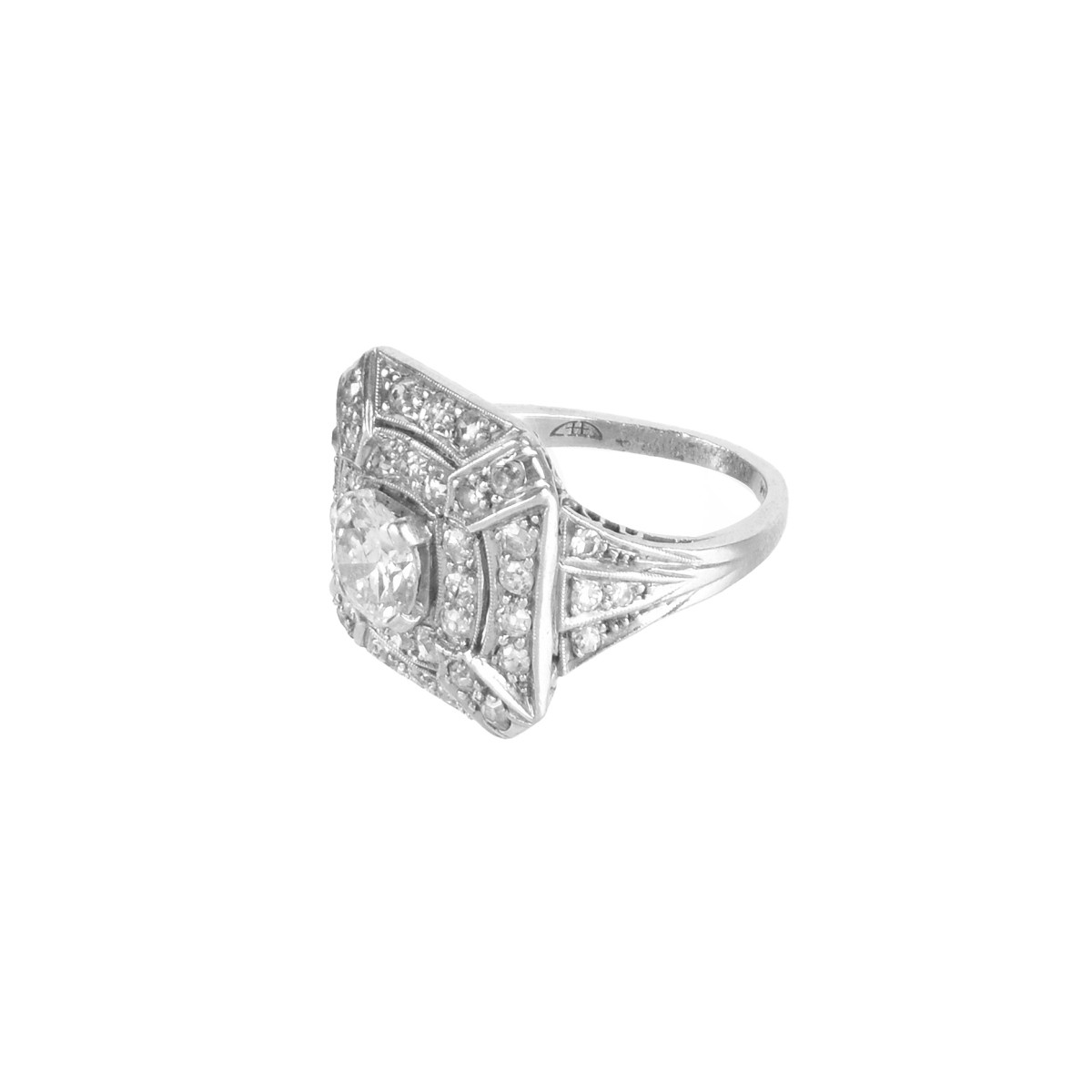 Art Deco Diamond and Platinum Ring