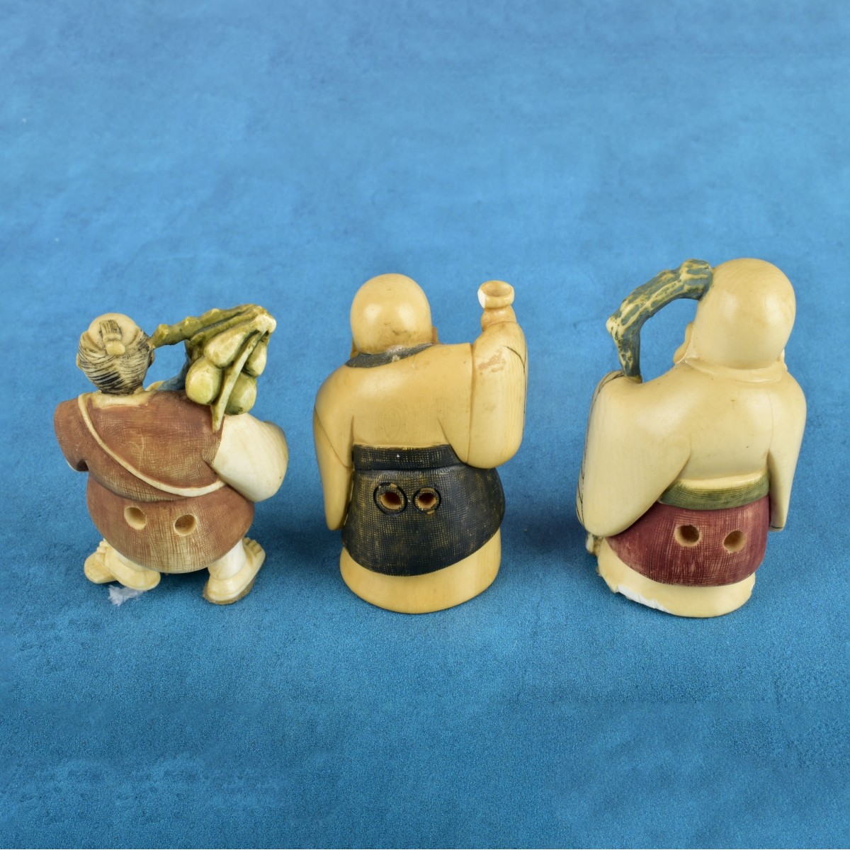 Three Antique Japanese Carved Netsuke Figurines