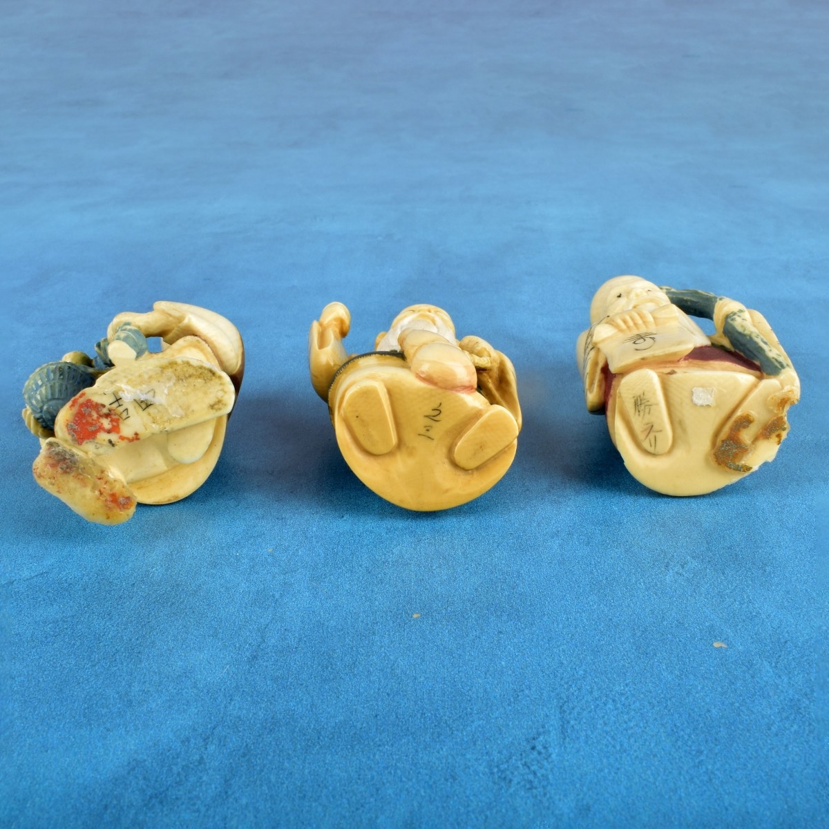 Three Antique Japanese Carved Netsuke Figurines