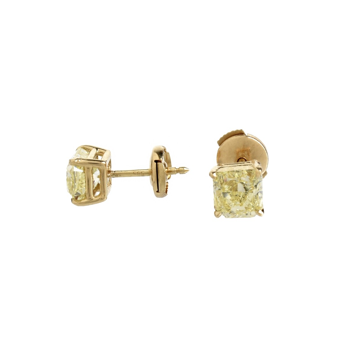 GIA Diamond and 14K Ear Studs