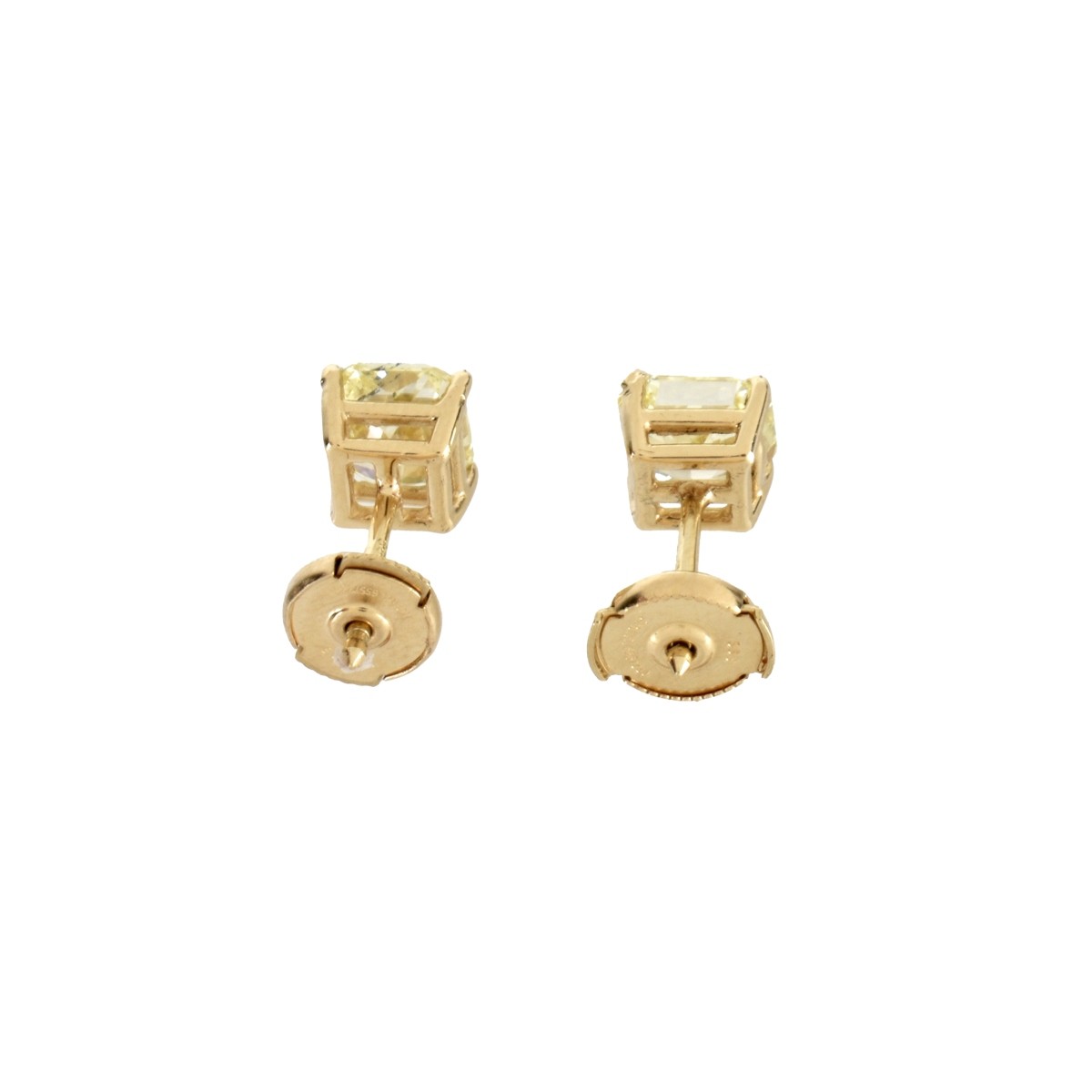 GIA Diamond and 14K Ear Studs