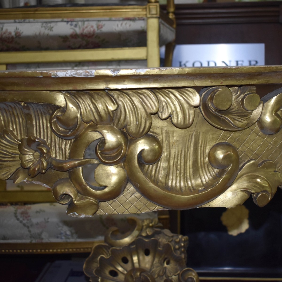 19th C. Italian Gilt Rococo Console Base