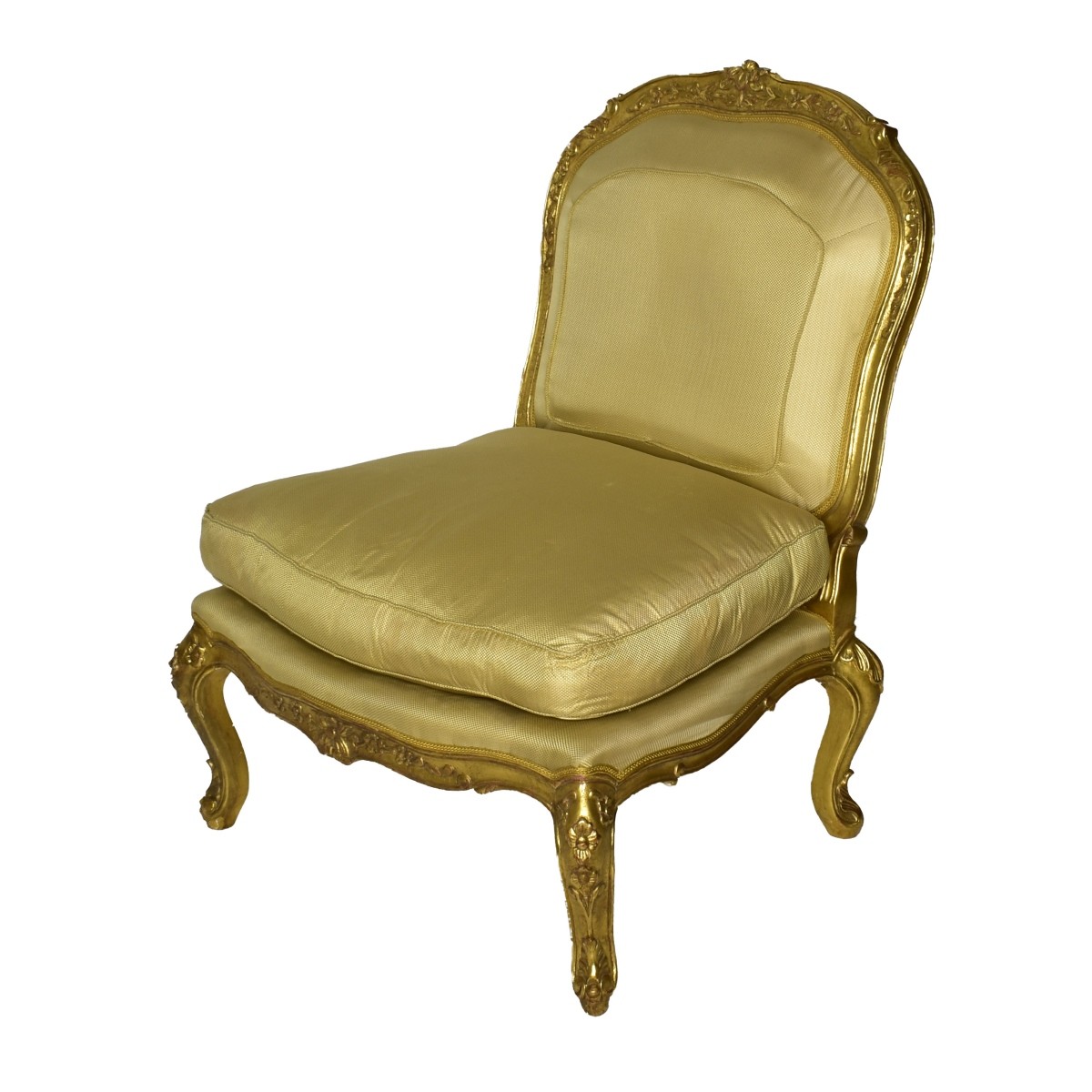 Pr Louis XV-style Slipper Chairs