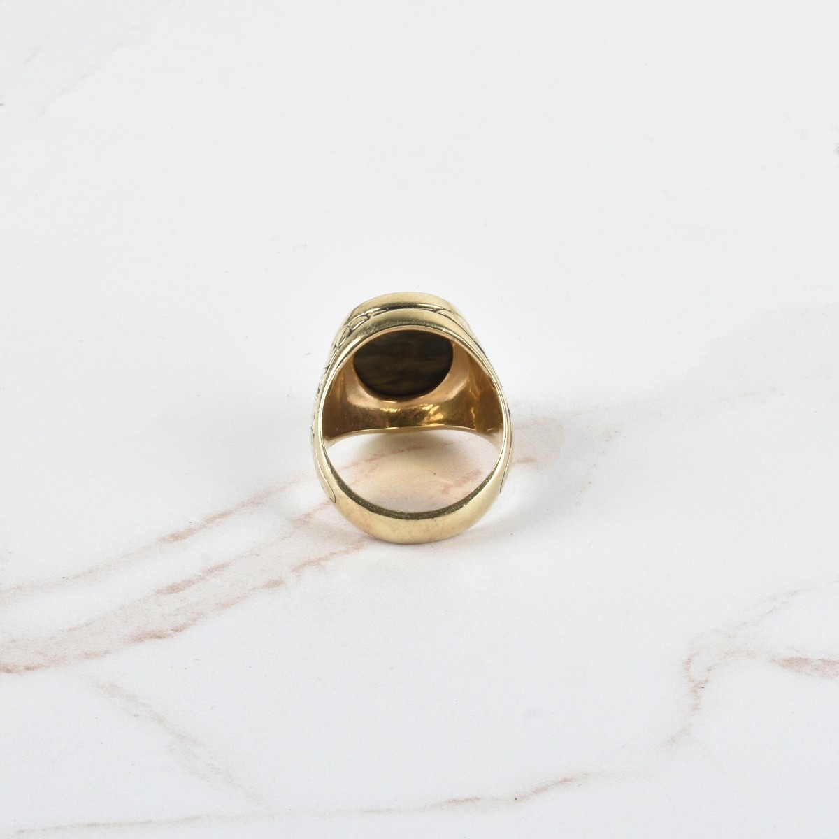 Agate and 14K Ring