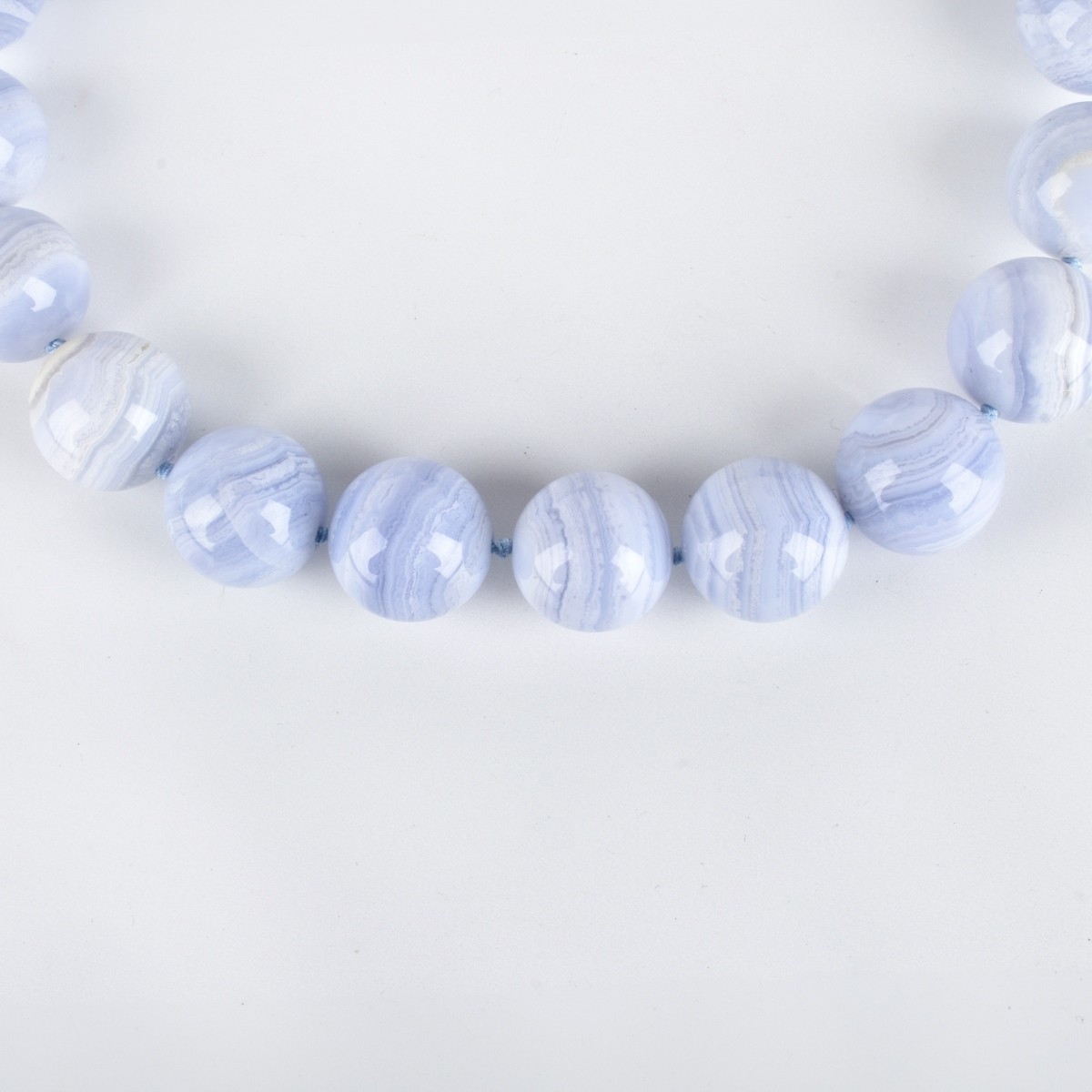 Blue Banded Chalcedony Necklace