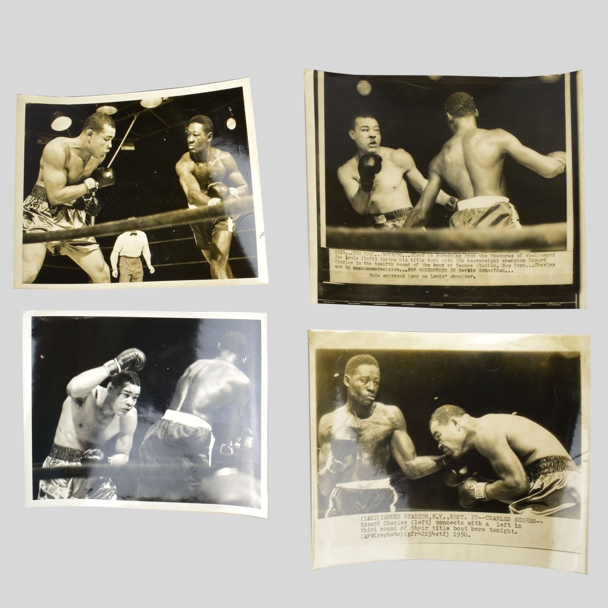 Four Boxing Photograph Memorabilia