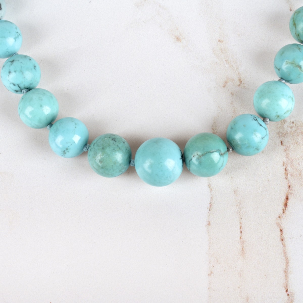 Turquoise and 14K Necklace