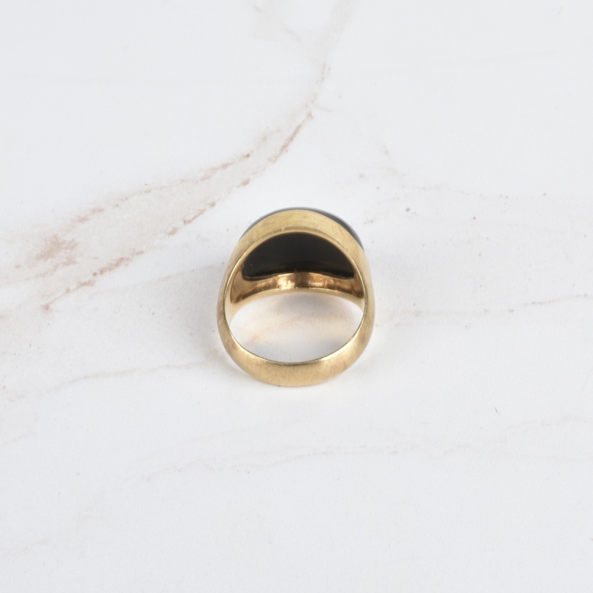 14K and Black Onyx Ring