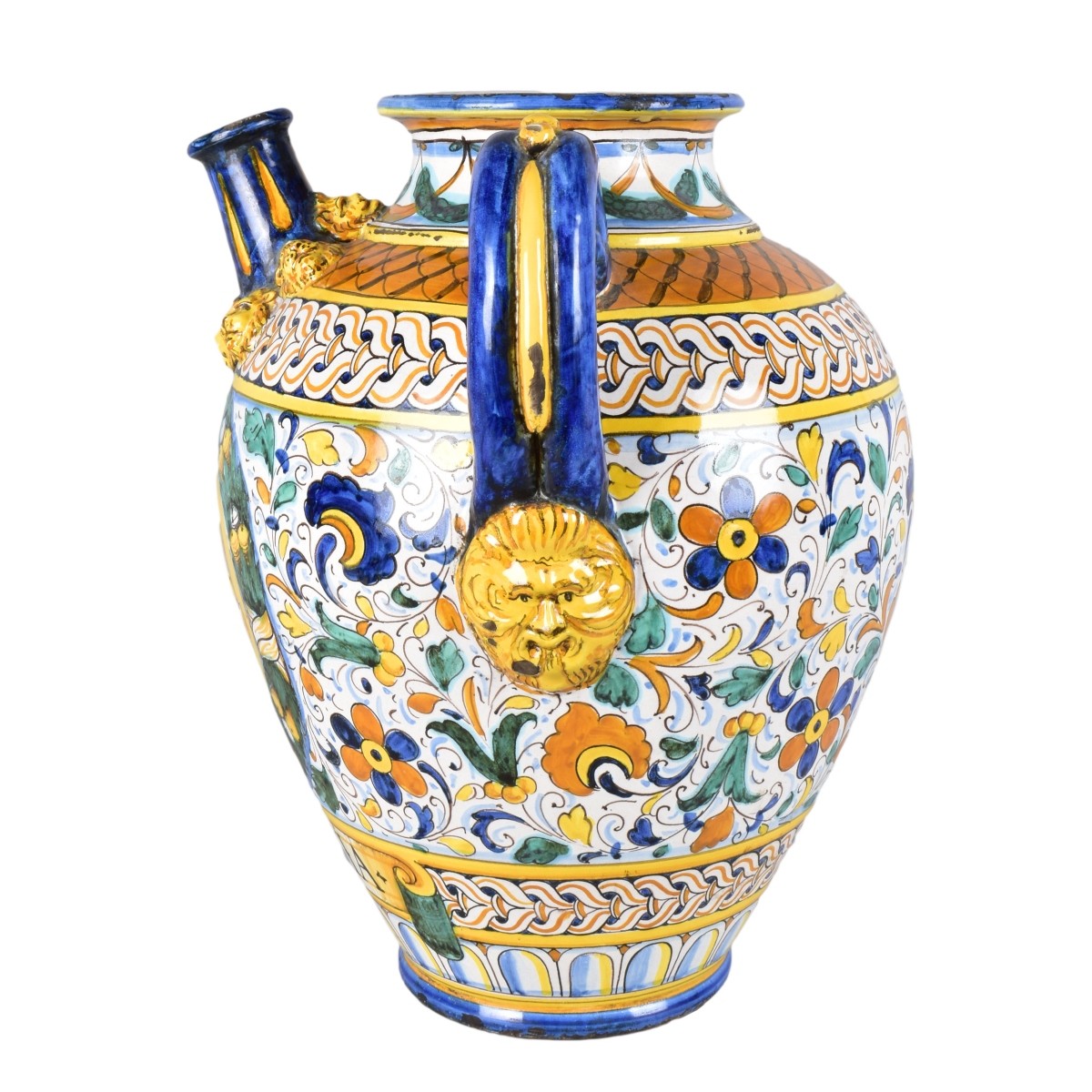 Antique Italian Majolica Pottery Jar