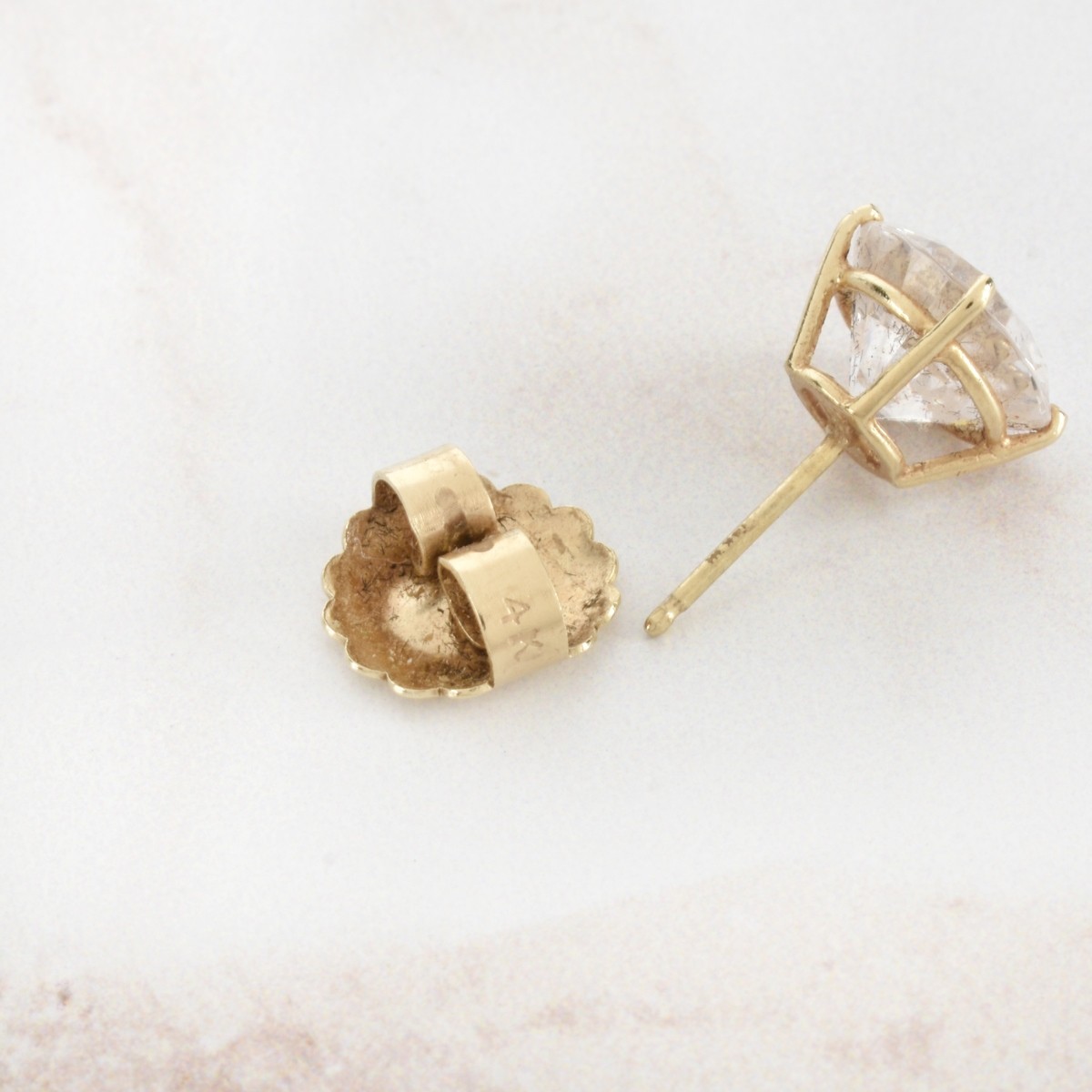 CZ and 14K Ear Studs