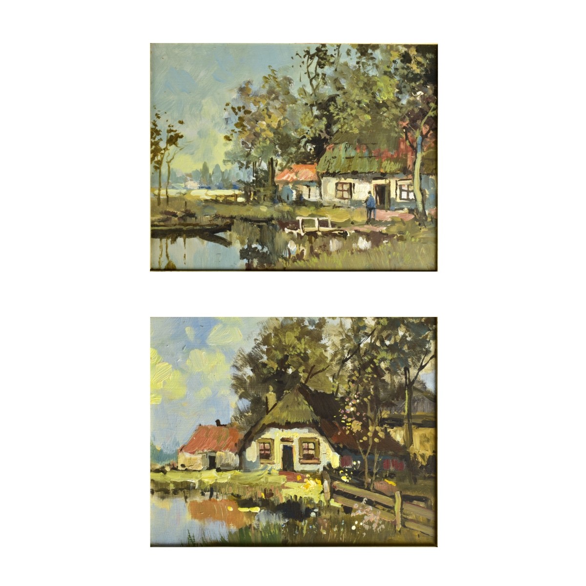 Pair of 20th C. Dutch Oil Paintings