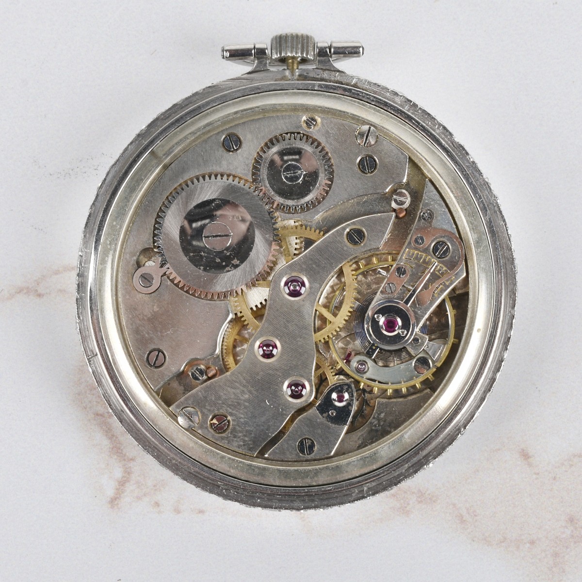 Schot Platinum and Diamond Pocket Watch