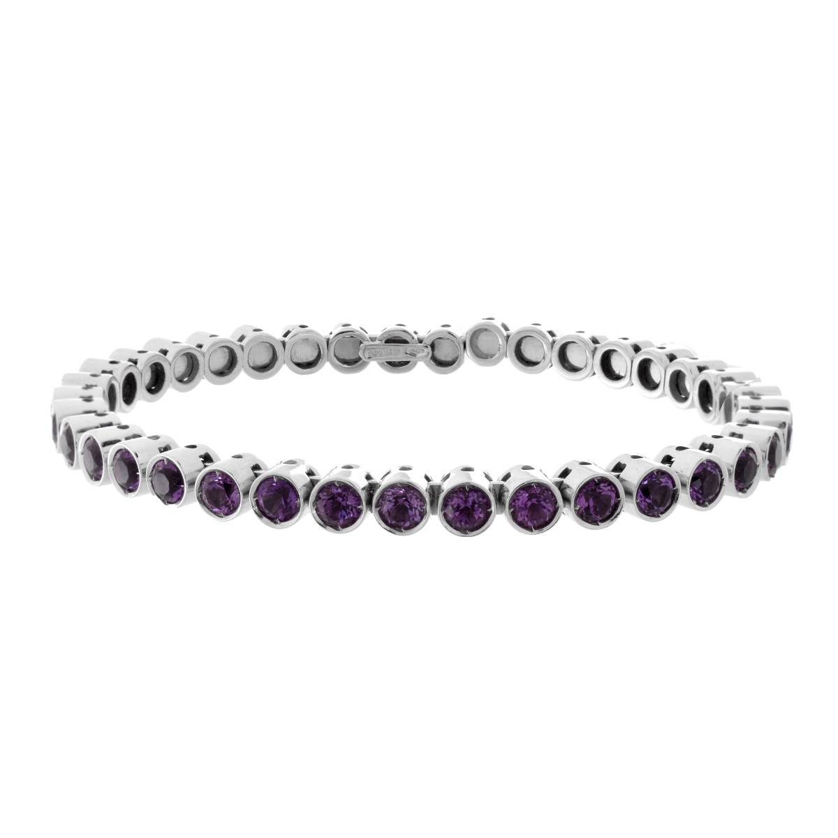 Amethyst and 18K Bangle