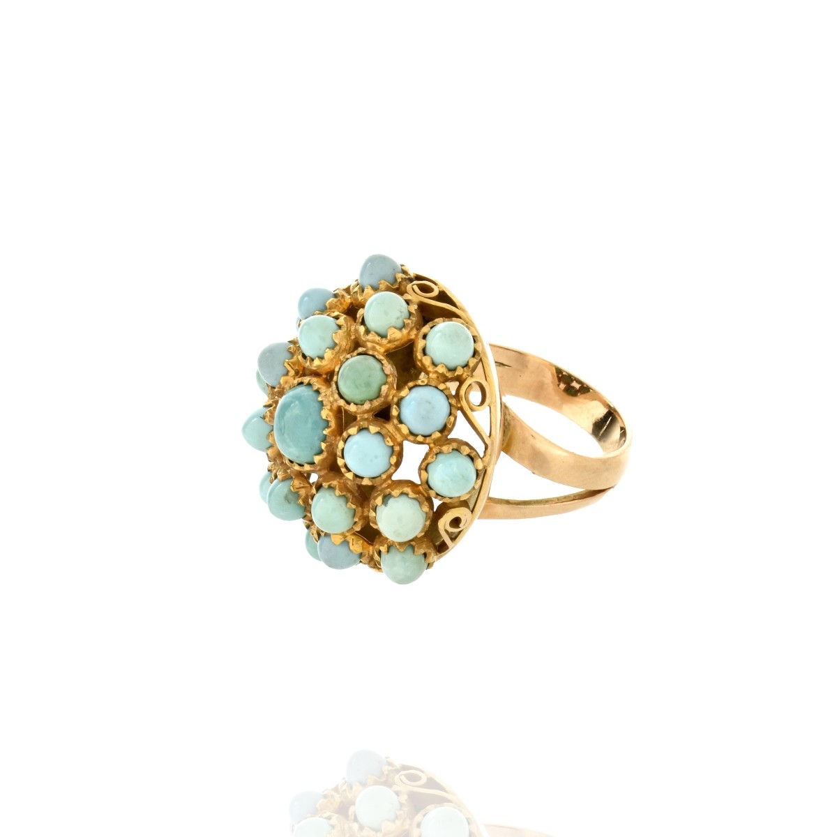 Turquoise and 14K Ring