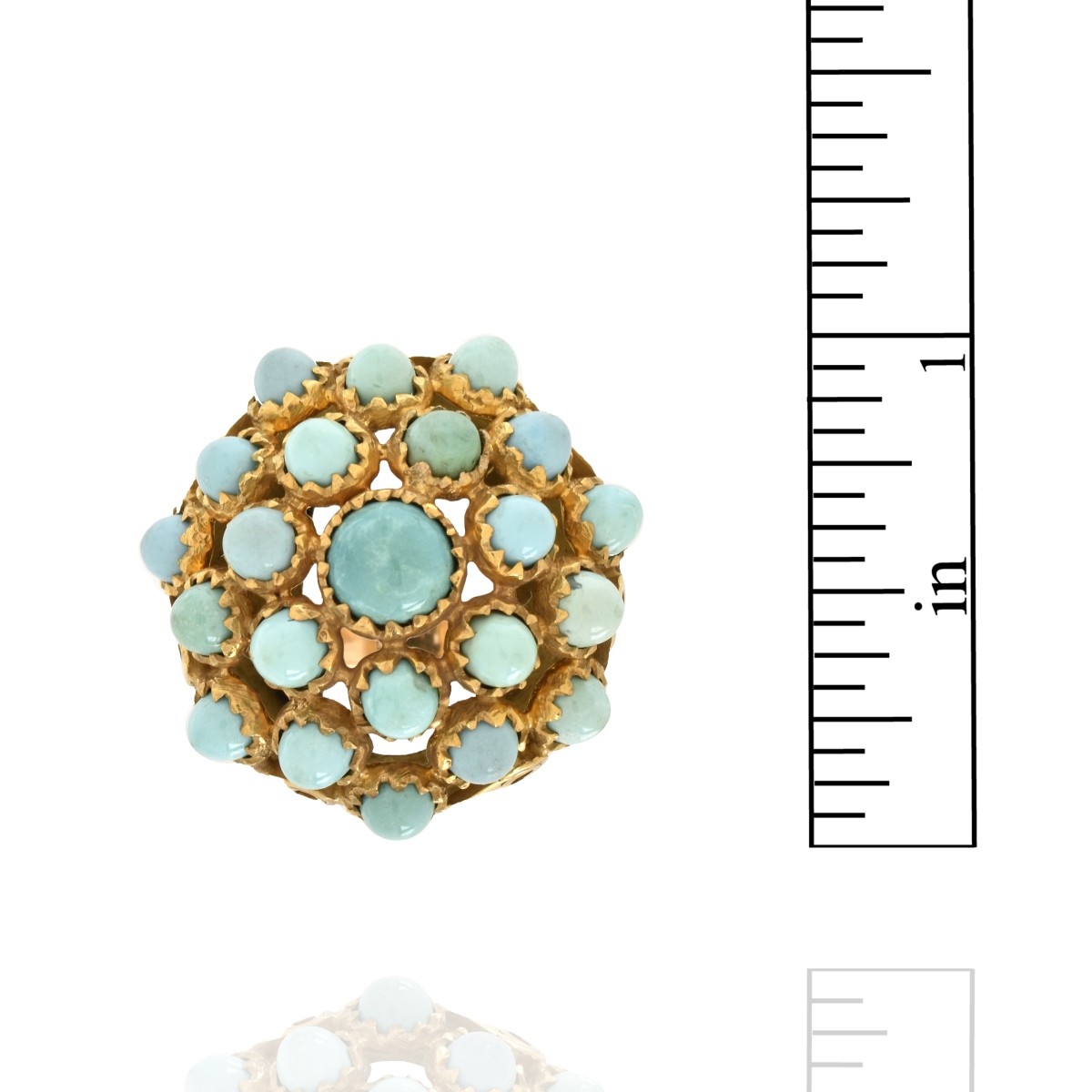 Turquoise and 14K Ring