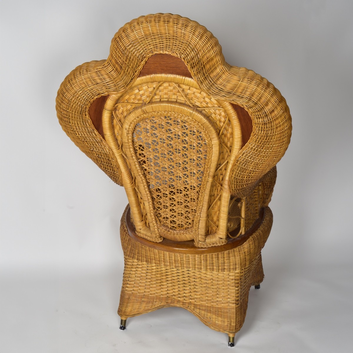 Ornate Peacock Wicker Chair