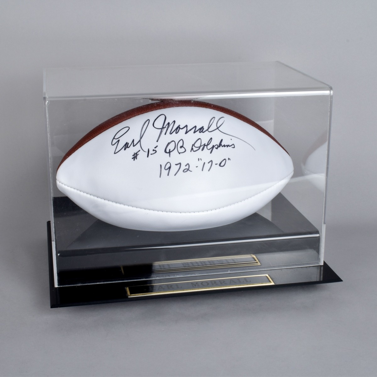 Earl Morrall Signed 17-0 Football