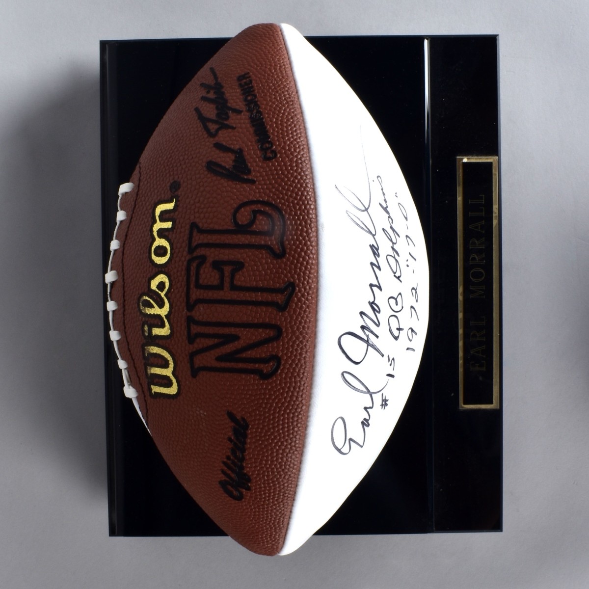 Earl Morrall Signed 17-0 Football