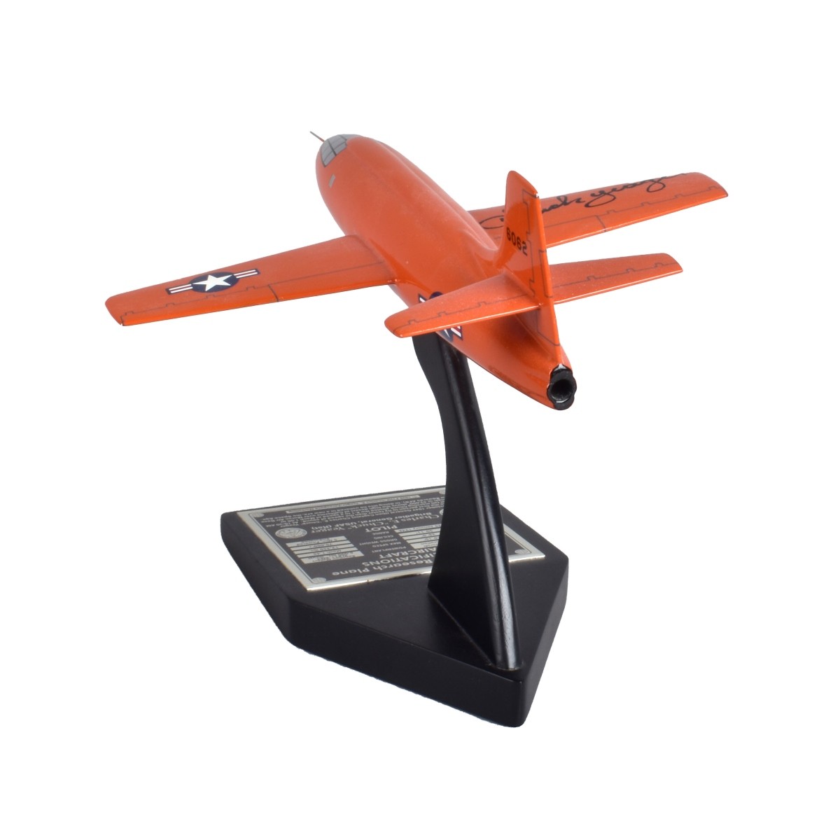 Chuck Yeager Signed Bell X-1 Rocket Plane Model