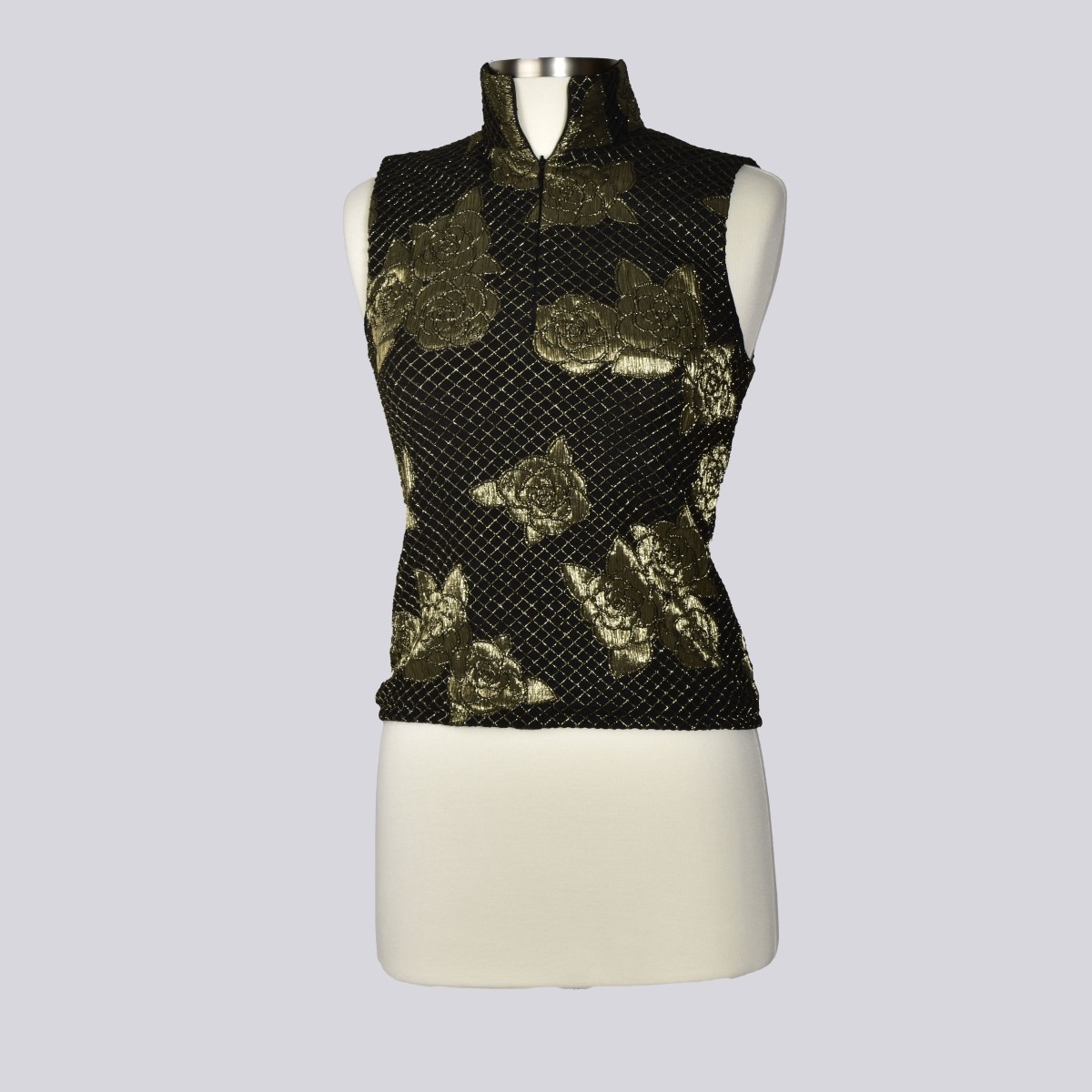 Chanel Black and Gold Sleeveless Top