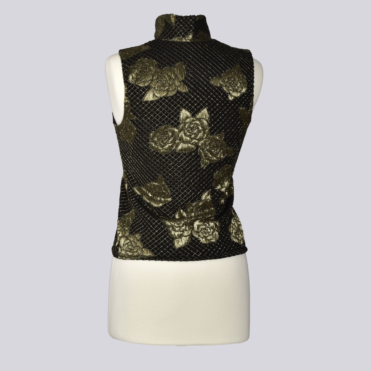 Chanel Black and Gold Sleeveless Top