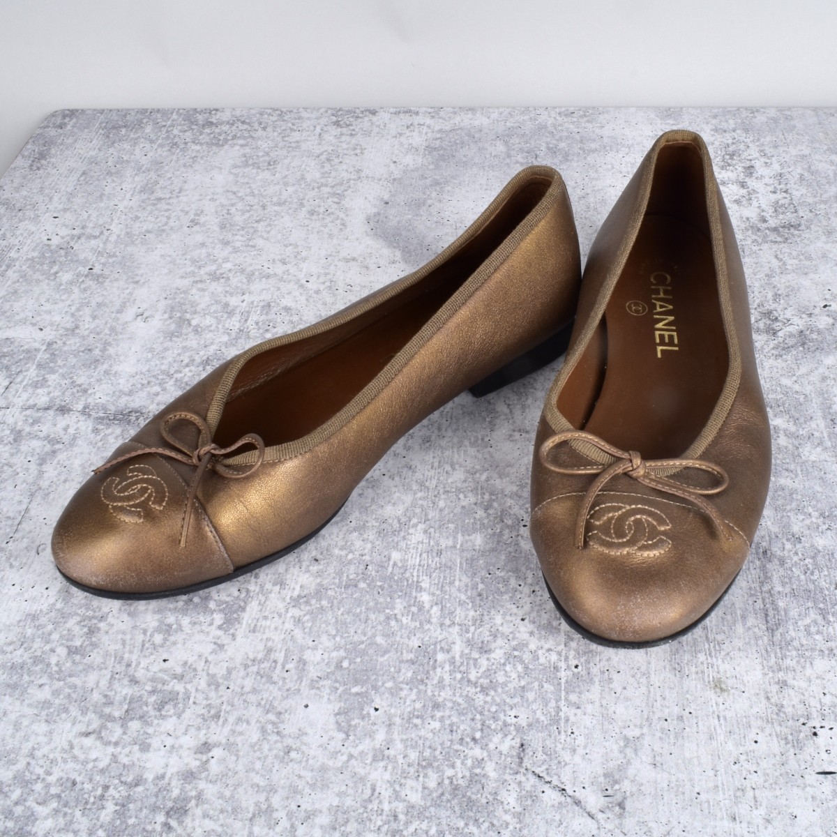 Chanel Brown, Cap Toe Ballerina Flats