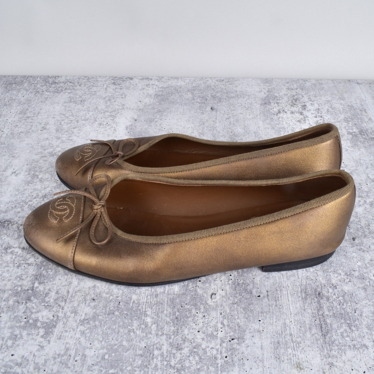 Chanel Brown, Cap Toe Ballerina Flats