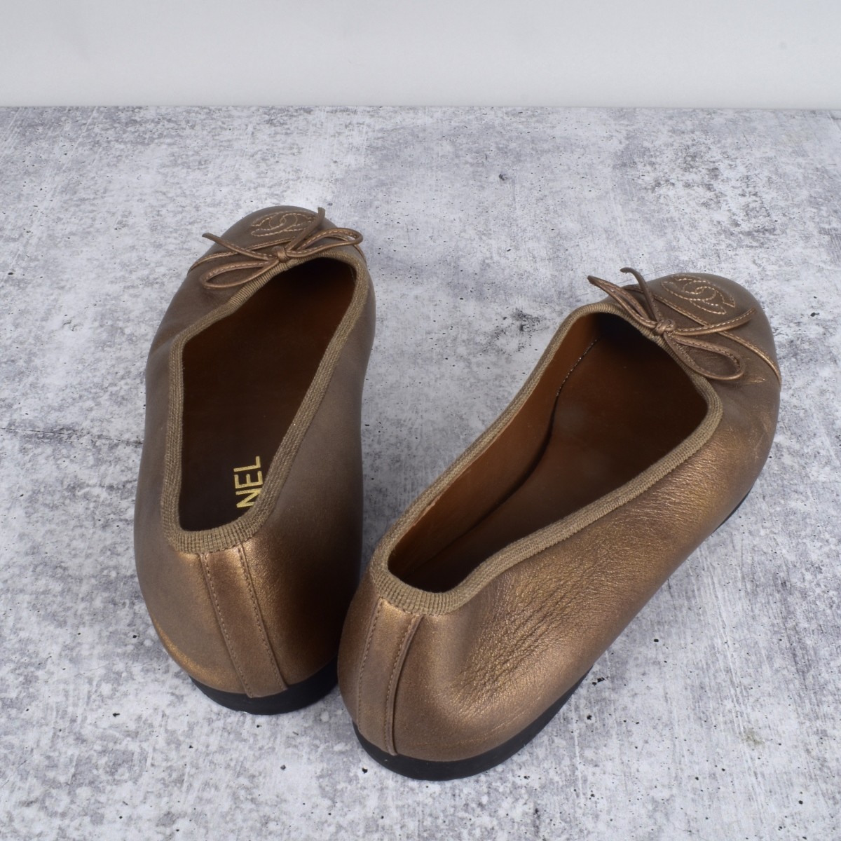 Chanel Brown, Cap Toe Ballerina Flats