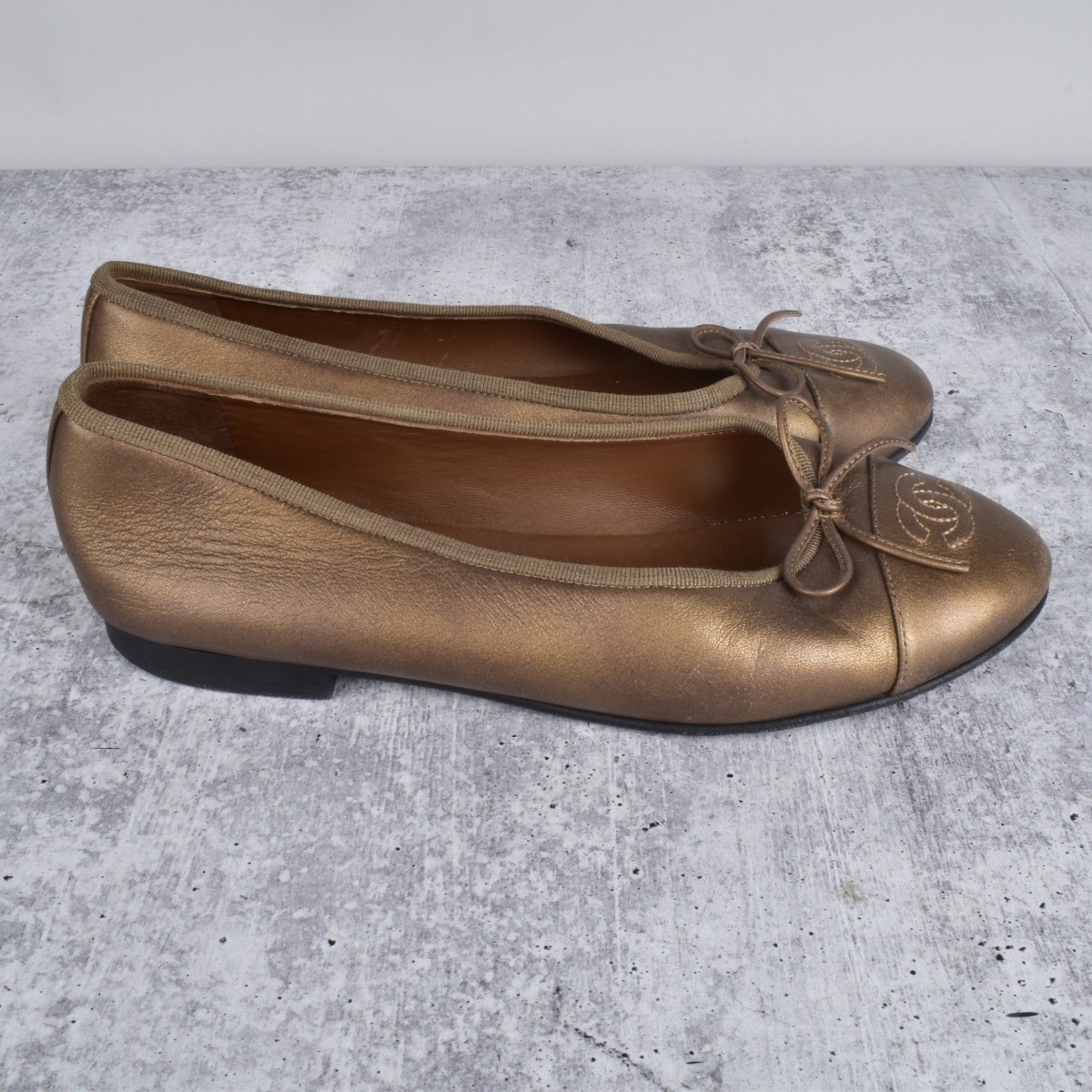 Chanel Brown, Cap Toe Ballerina Flats